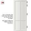 Bronx 4 Panel Solid Wood Internal Door UK Made DD6315 - Eco-Urban® Cloud White Premium Primed