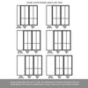 Room Divider - Handmade Eco-Urban® Bronx Door Pair DD6315C - Clear Glass - Premium Primed - Colour & Size Options