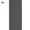Leith 9 Panel Solid Wood Internal Door UK Made DD6316 - Eco-Urban® Stormy Grey Premium Primed
