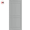 Leith 9 Panel Solid Wood Internal Door UK Made DD6316 - Eco-Urban® Mist Grey Premium Primed