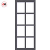 Bespoke Handmade Eco-Urban® Perth 8 Pane Double Absolute Evokit Pocket Door DD6318SG - Frosted Glass - Colour Options