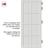 Perth 8 Panel Solid Wood Internal Door Pair UK Made DD6318  - Eco-Urban® Cloud White Premium Primed