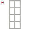 Handmade Eco-Urban® Perth 8 Pane Single Absolute Evokit Pocket Door DD6318SG - Frosted Glass - Colour & Size Options