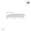 Thru Modern White Primed Skirtings on Solid Core - Not Decorated