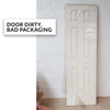 OUTLET - Colonial 6 Panel Door with Wood Grain Effect - White Primed - Door Dirty, Bad Packaging