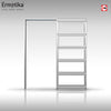 Geometric Square 8mm Clear Glass - Obscure Printed Design - Single Evokit Glass Pocket Door
