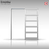 Leaf Print 8mm Obscure Glass - Clear Printed Design - Single Evokit Glass Pocket Door