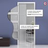 Bamboo 8mm Clear Glass - Obscure Printed Design - Single Evokit Glass Pocket Door