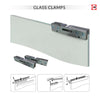 Geometric Square 8mm Obscure Glass - Clear Printed Design - Single Evokit Glass Pocket Door