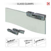 Geometric Square 8mm Clear Glass - Obscure Printed Design - Double Evokit Glass Pocket Door