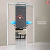 Pacific 8mm Clear Glass - Obscure Printed Design - Double Evokit Glass Pocket Door