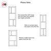 Arran 5 Panel Solid Wood Internal Door Pair UK Made DD6432 - Eco-Urban® Shadow Black Premium Primed