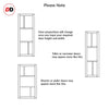 Arran 5 Panel Solid Wood Internal Door Pair UK Made DD6432 - Eco-Urban® Cloud White Premium Primed