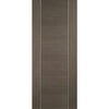 Sirius Tubular Stainless Steel Sliding Track & Alcaraz Chocolate Grey Door - Prefinished