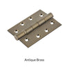 102x76mm Grade 13 Hinge- Square Corners - Suits Fire Doors - 6 Finishes -Single Hinge