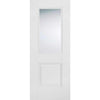 Saturn Tubular Stainless Steel Sliding Track & Arnhem 1 Pane 1 Panel Door - Clear Glass - Primed