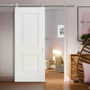 Sirius Tubular Stainless Steel Sliding Track & Arnhem 2 Panel Door - Primed