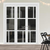 Urban Ultimate® Room Divider Arran 5 Pane Door Pair DD6432T - Tinted Glass with Matching Side - Colour & Size Options