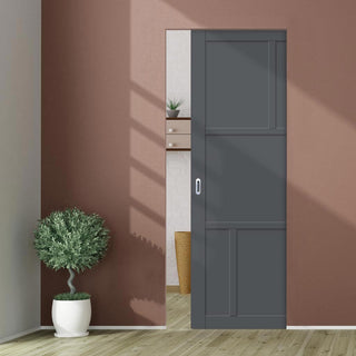 Image: Handmade Eco-Urban® Arran 5 Panel Single Absolute Evokit Pocket Door DD6432 - Colour & Size Options