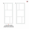 Urban Ultimate® Room Divider Arran 5 Pane Door DD6432T - Tinted Glass with Matching Side - Colour & Size Options