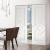 Ascot Double Evoki Pocket Doors - White Primed