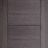 Bespoke Vancouver Ash Grey Double Frameless Pocket Door Detail - Prefinished