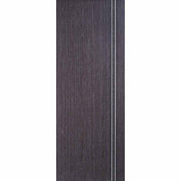 Bespoke Ash Grey Zanzibar Double Frameless Pocket Door Detail - Prefinished