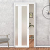 Handmade Eco-Urban® Avenue 2 Pane 1 Panel Single Evokit Pocket Door DD6410SG Frosted Glass - Colour & Size Options