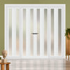 Urban Ultimate® Room Divider Avenue 2 Pane 1 Panel Door Pair DD6410F - Frosted Glass with Matching Sides - Colour & Size Options