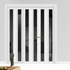 Urban Ultimate® Room Divider Avenue 2 Pane 1 Panel Door Pair DD6410T - Tinted Glass with Matching Side - Colour & Size Options