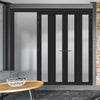 Room Divider - Handmade Eco-Urban® Avenue Door Pair DD6410F - Frosted Glass - Premium Primed - Colour & Size Options
