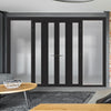 Room Divider - Handmade Eco-Urban® Avenue with Two Sides DD6410F - Frosted Glass - Premium Primed - Colour & Size Options