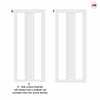 Urban Ultimate® Room Divider Avenue 2 Pane 1 Panel Door Pair DD6410F - Frosted Glass with Full Glass Side - Colour & Size Options
