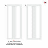 Urban Ultimate® Room Divider Avenue 2 Pane 1 Panel Door DD6410T - Tinted Glass with Matching Side - Colour & Size Options