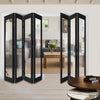 Seven Folding Door & Frame Kit - Eco-Urban® Baltimore 1 Pane DD6201C 4+3 - Clear Glass - Colour & Size Options