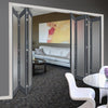 Seven Folding Door & Frame Kit - Eco-Urban® Baltimore 1 Pane DD6201F 4+3 - Frosted Glass - Colour & Size Options
