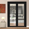 Urban Ultimate® Room Divider Baltimore 1 Pane Door DD6301C with Matching Side - Clear Glass - Colour & Height Options