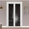 Urban Ultimate® Room Divider Baltimore 1 Pane Door DD6301T - Tinted Glass with Matching Side - Colour & Size Options