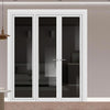 Urban Ultimate® Room Divider Baltimore 1 Pane Door Pair DD6301T - Tinted Glass with Matching Side - Colour & Size Options