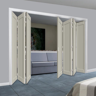 Image: Seven Folding Door & Frame Kit - Eco-Urban® Baltimore 1 Panel DD6201P 4+3 - Colour & Size Options