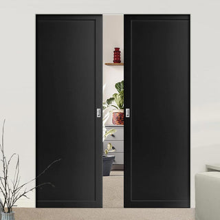 Image: Bespoke Handmade Eco-Urban® Baltimore 1 Panel Double Absolute Evokit Pocket Door DD6301 - Colour Options