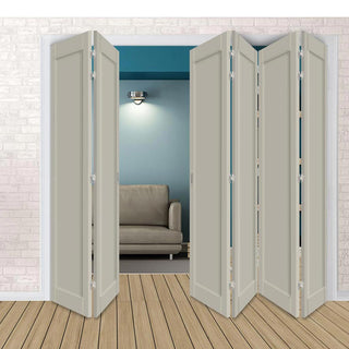 Image: Six Folding Door & Frame Kit - Eco-Urban® Baltimore 1 Panel DD6201P 4+2 - Colour & Size Options