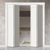 Four Folding Door & Frame Kit - Eco-Urban Baltimore 1 Panel DD6201P 2+2 - 4 Size & Colour Options