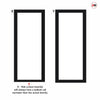 Urban Ultimate® Room Divider Baltimore 1 Pane Door Pair DD6301C with Matching Side - Clear Glass - Colour & Height Options