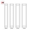 Five Folding Door & Frame Kit - Eco-Urban® Baltimore 1 Panel DD6201P 3+2 - Colour & Size Options