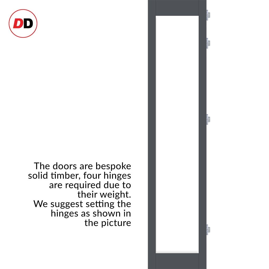 Four Folding Door & Frame Kit EcoUrban® Baltimore 1 Pane DD6201F 2+