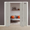 Five Folding Door & Frame Kit - Eco-Urban® Baltimore 1 Panel DD6201P 3+2 - Colour & Size Options