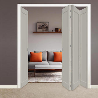 Image: Four Folding Door & Frame Kit - Eco-Urban® Baltimore 1 Panel DD6201P 3+1 - Colour & Size Options