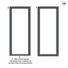 Urban Ultimate® Room Divider Baltimore 1 Pane Door Pair DD6301F - Frosted Glass with Full Glass Sides - Colour & Size Options