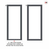 Urban Ultimate® Room Divider Baltimore 1 Pane Door Pair DD6301F - Frosted Glass with Full Glass Side - Colour & Size Options